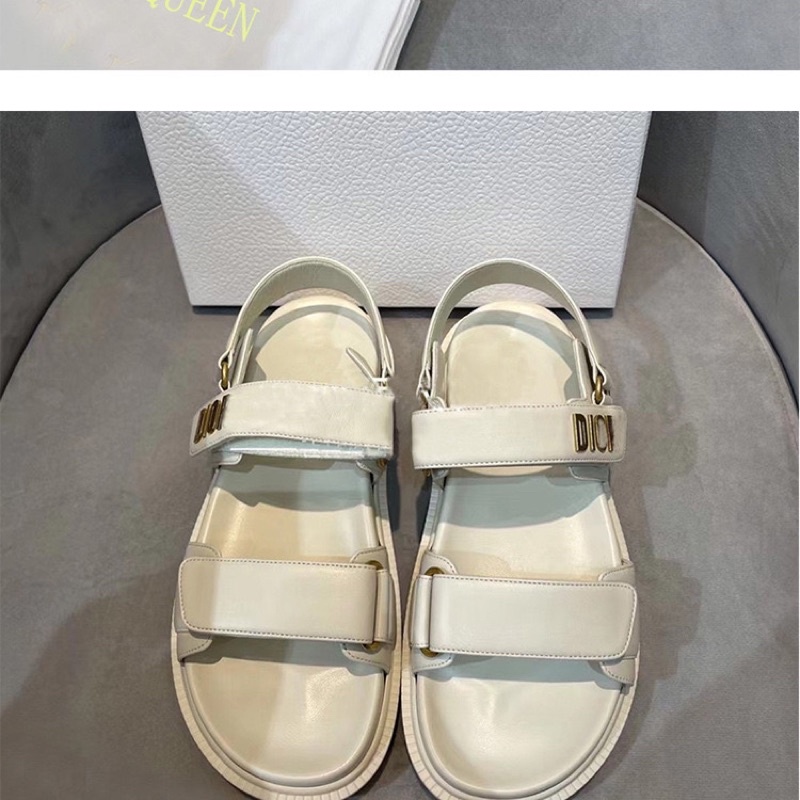 Sandal da đế bằng Di.or x Mc.Qu.een