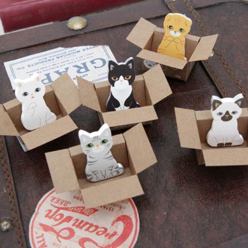 Miếng dán ghi chú kiểu hoạt hình chú mèo đáng yêu xinh xắn