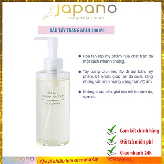 Dầu tẩy trang Muji Oil Cleansing Nhật Bản không chứa cồn an toàn với mọi loại da  200ml - Japano