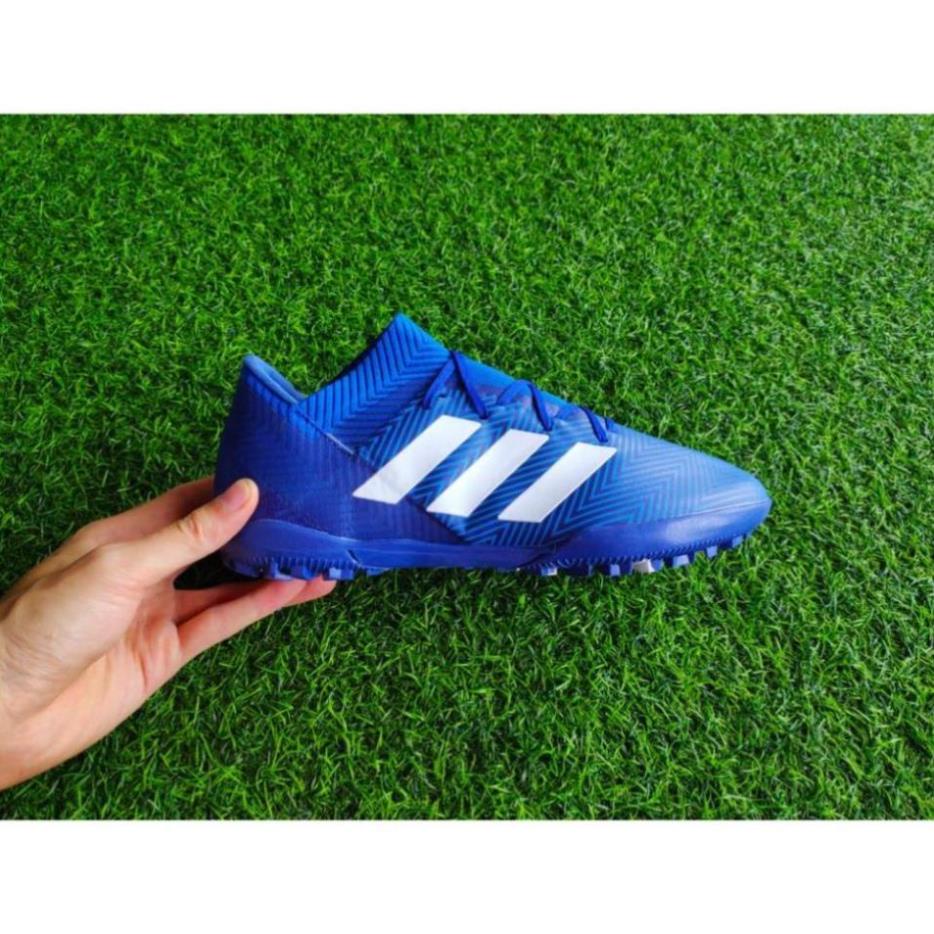 ️⚽ Giày bóng đá Adidas Nemeiz cổ chéo Messi . TF ( Xanh Dương ) *^ ^ * % 🏈️