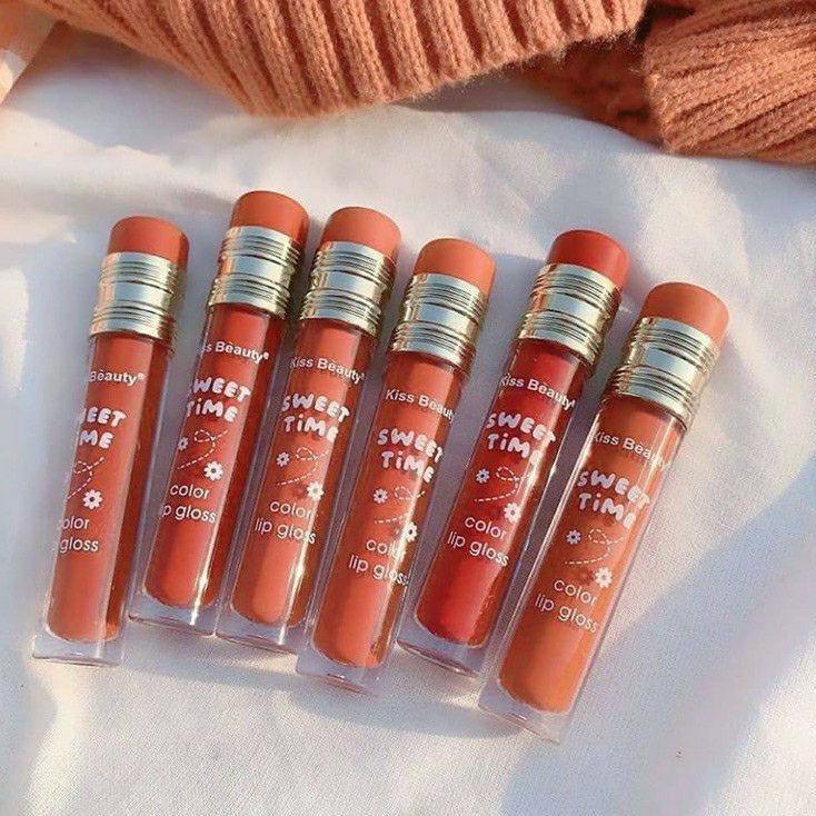 (Hàng Mới Về) Set 6 Son Kem Lì Kiss Mee / Sweet Time Kiss Beauty