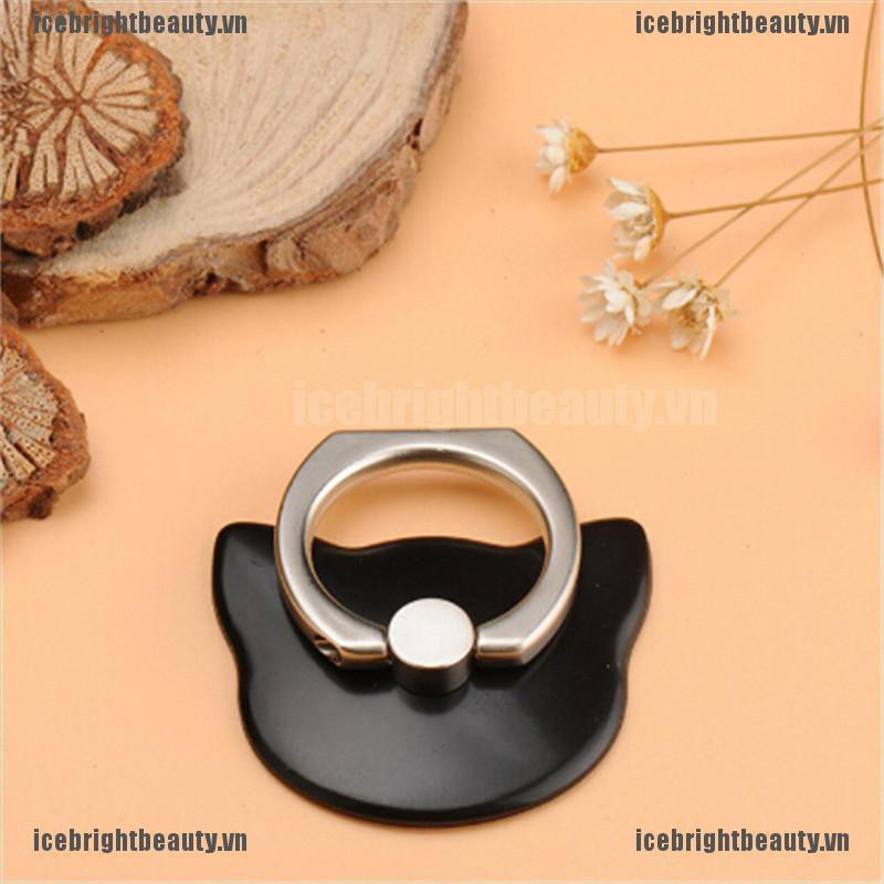 Giá Đỡ Mèo Băng Động Vật 360° Nhẫn Ngón Tay Giữ Điện Thoại Di Động