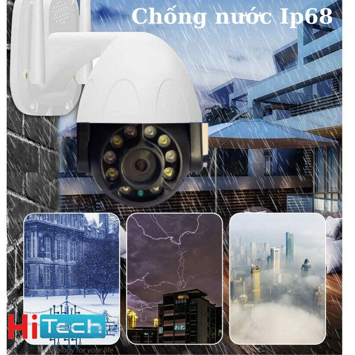 Camera 5MP wifi ngoài trời V380 V587 2 râu 6LED 2K 2560x1440P siêu sắc nét- có mầu ban đêm,chống nước[Thẻ 64GB] | BigBuy360 - bigbuy360.vn