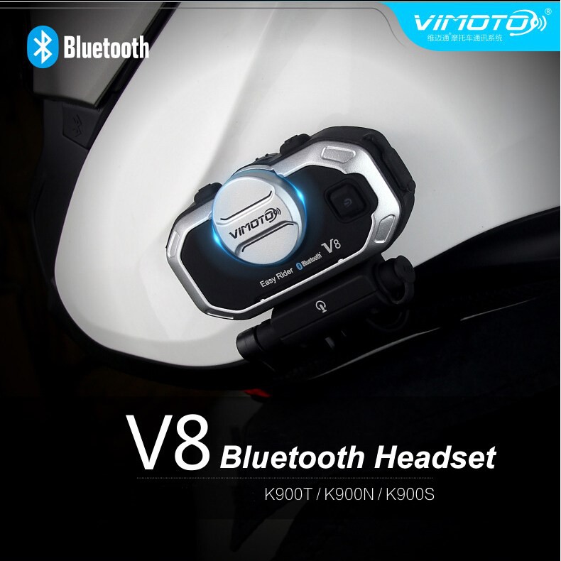 Bộ Tai Nghe Bluetooth Helmet Vimoto V8 Bảo Hành 12 Tháng