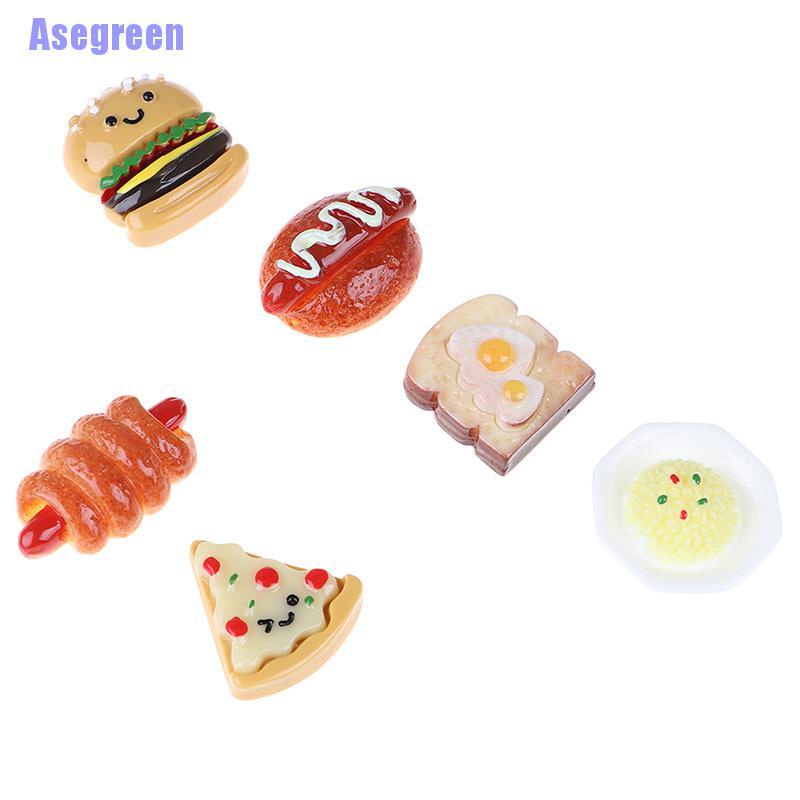 Bộ 10 Bánh Mì / Pizza / Bánh Mì Mini Bằng Nhựa Resin Diy