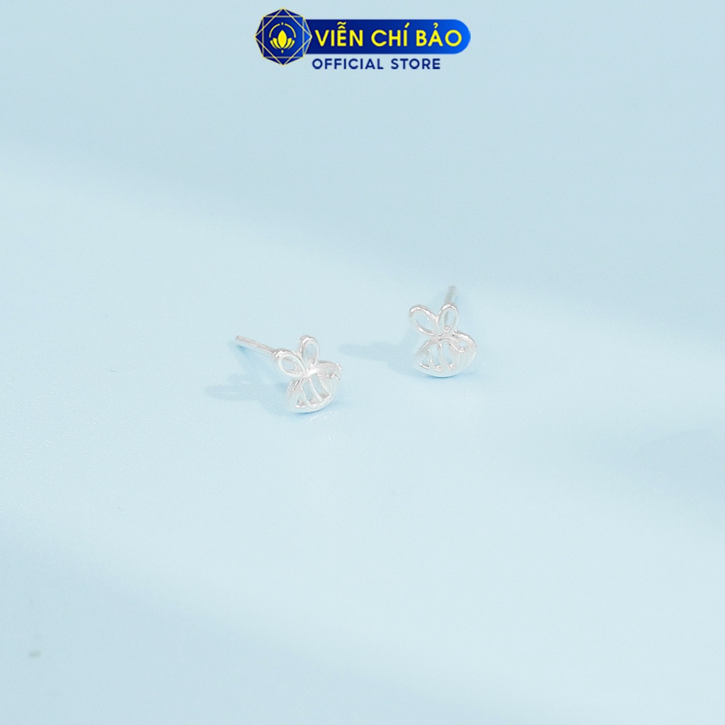 Bông tai con ong chất liệu bạc 925 thời trang phụ kiện trang sức nữ thương hiệu Viễn Chí Bảo E074