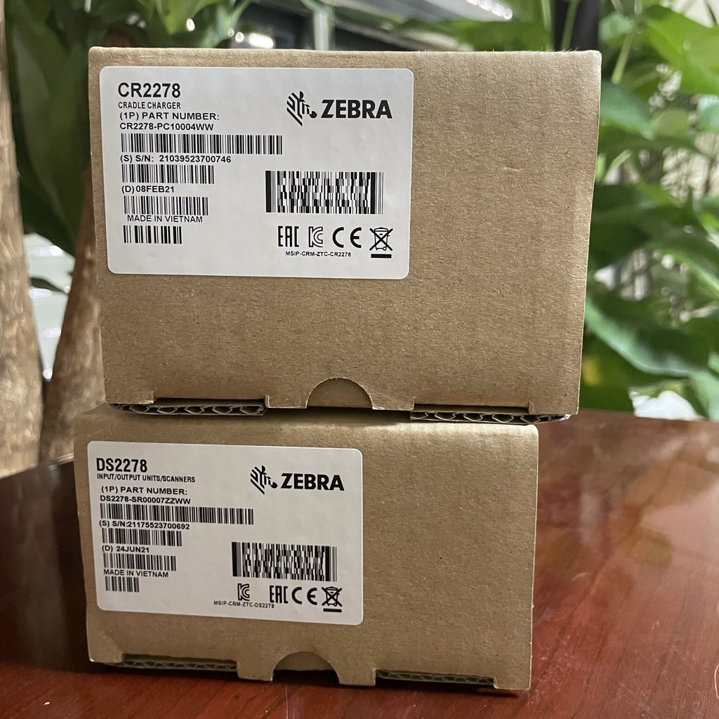 Máy đọc Mã vạch ZEBRA DS 2278, Barcode, QR Code 1D 2D Bluetooth KHÔNG DÂY. Dùng cho nhà kho, xưởng, Cty...