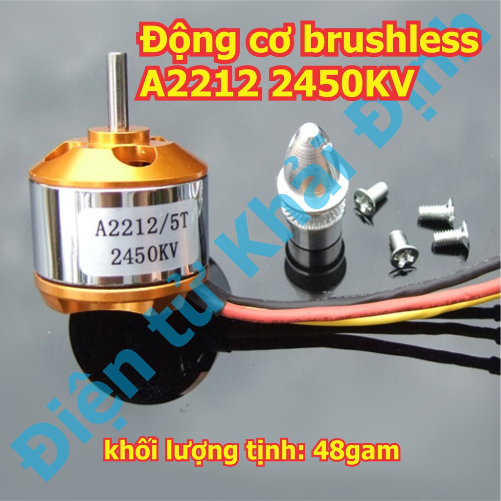 động cơ brushless, không chổi than máy bay UAV mô hình A2212 2450KV kd