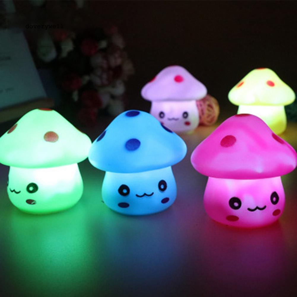 Đèn ngủ mini hình nấm nhiều màu sắc