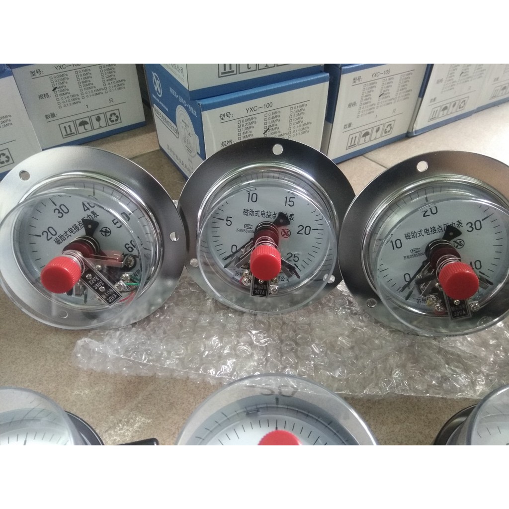 Đồng hồ áp suất 3 kim 3 tiếp điểm