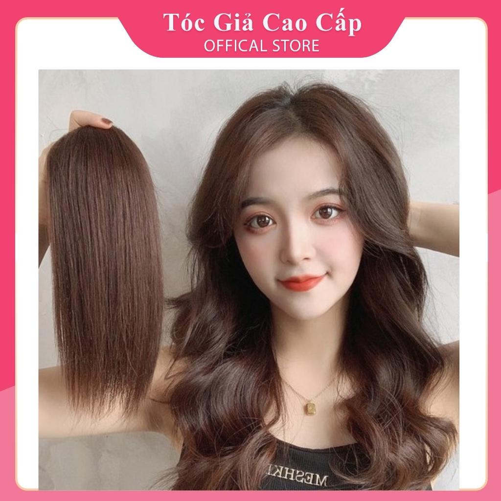 Tóc giả kẹp phồng chân tóc nữ phong cách hàn quốc 20cm.