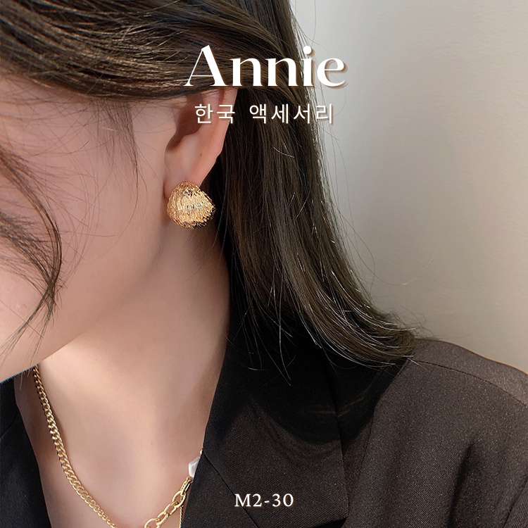 Bông tai chuôi bạc 925 mẫu to cá tính hiện đại ANNIE M2-30
