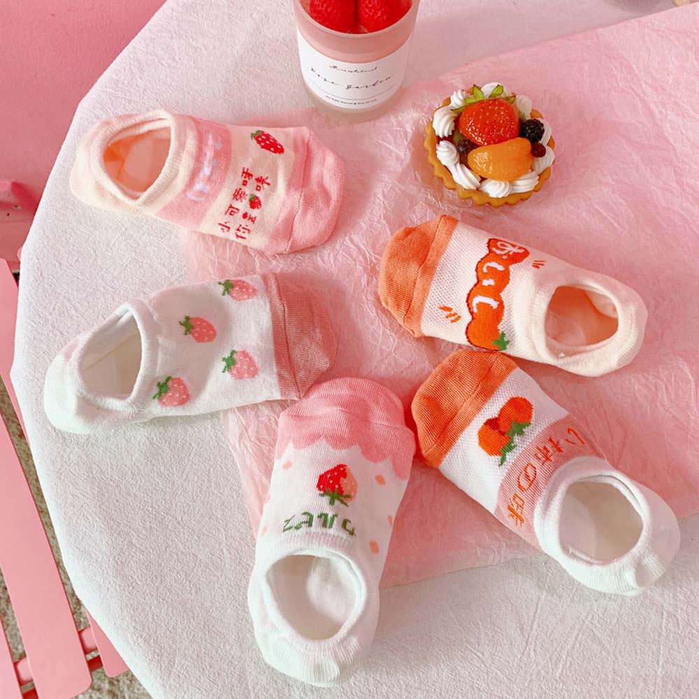 MOCHO Girls Women Fashion Fruit Cartoon Boat Socks | BigBuy360 - bigbuy360.vn