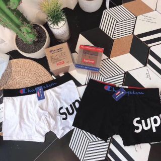 Hộp 2 quần lót Supreme kết hợp Champion