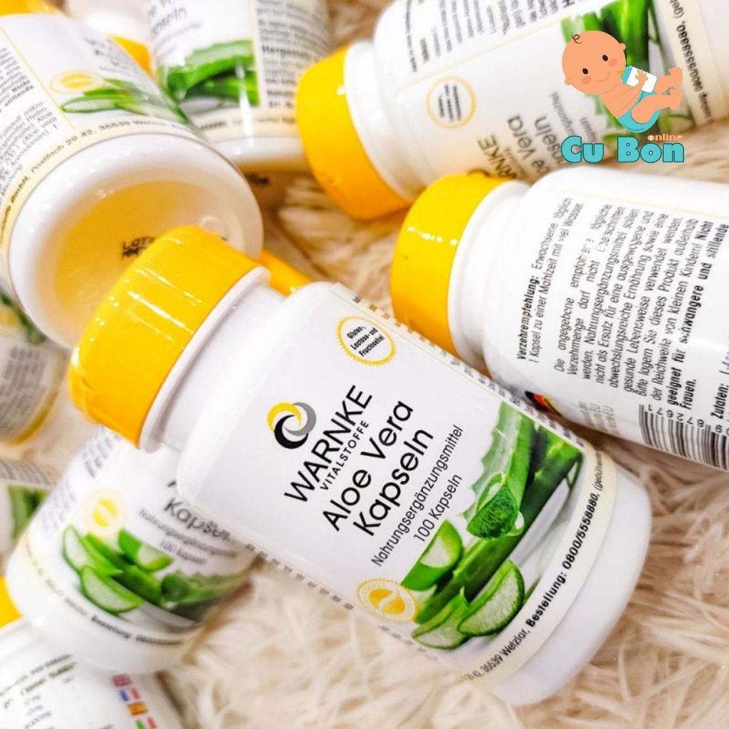 Cấp Ẩm Cho Da Warnke Aloe Vera được Chiết Xuất Lô Hội của Đức hộp 100 viên