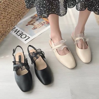giày búp bê quai ren tiểu thư
