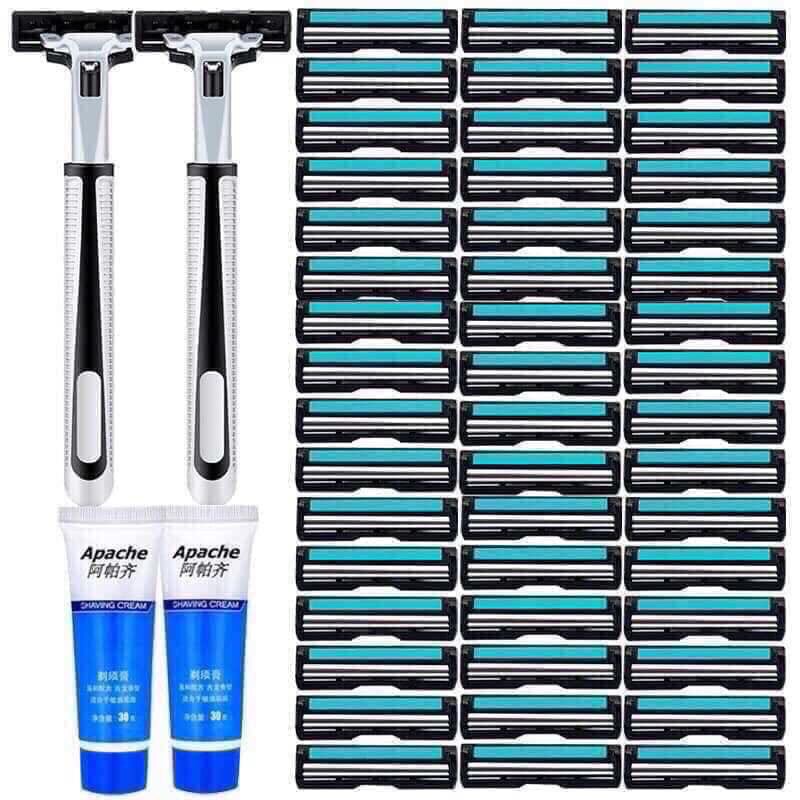 Dao cạo râu FREESHIP bộ dao cạo râu 36 lưỡi cao cấp kèm tuýt kem.