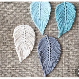 Lá macrame trang trí treo tường