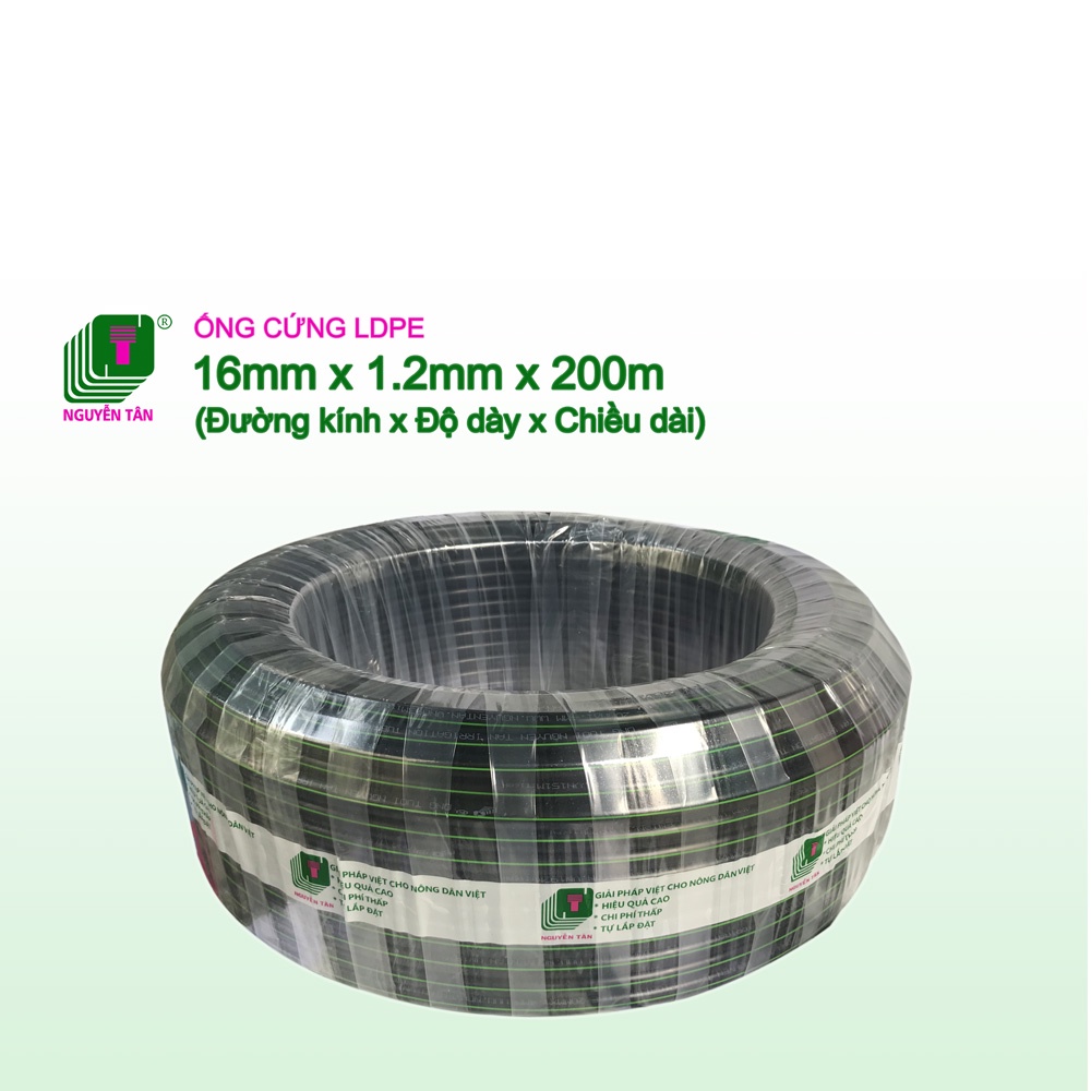 Combo 10m ống dây tưới LDPE Nguyễn Tân 16mm, 20mm, 25mm | Ống chuyên dụng cho hệ thống tưới tự động