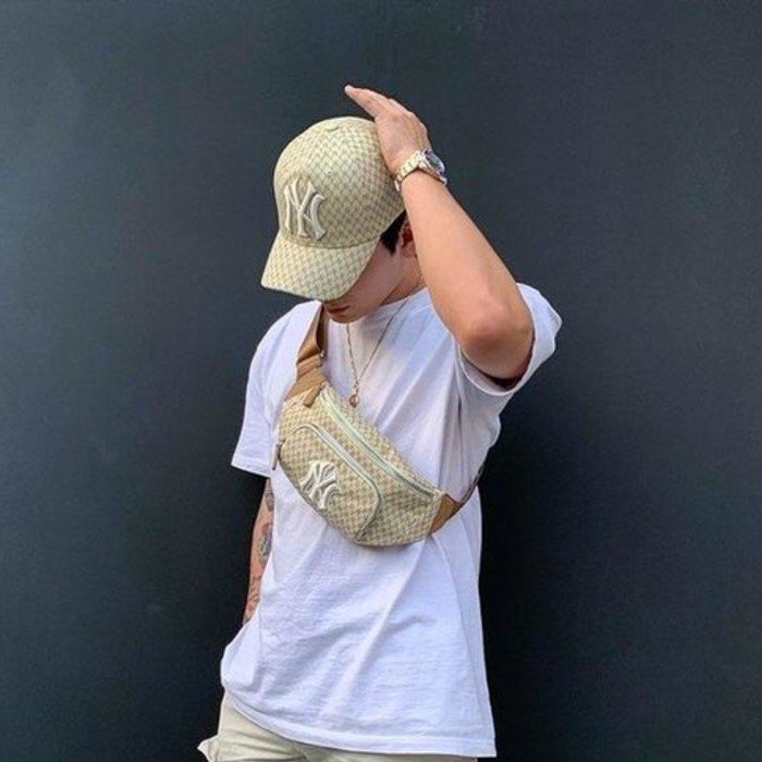 Túi bao tử đeo chéo ny, combo set túi nón unisex nam nữ quảng châu bao đẹp