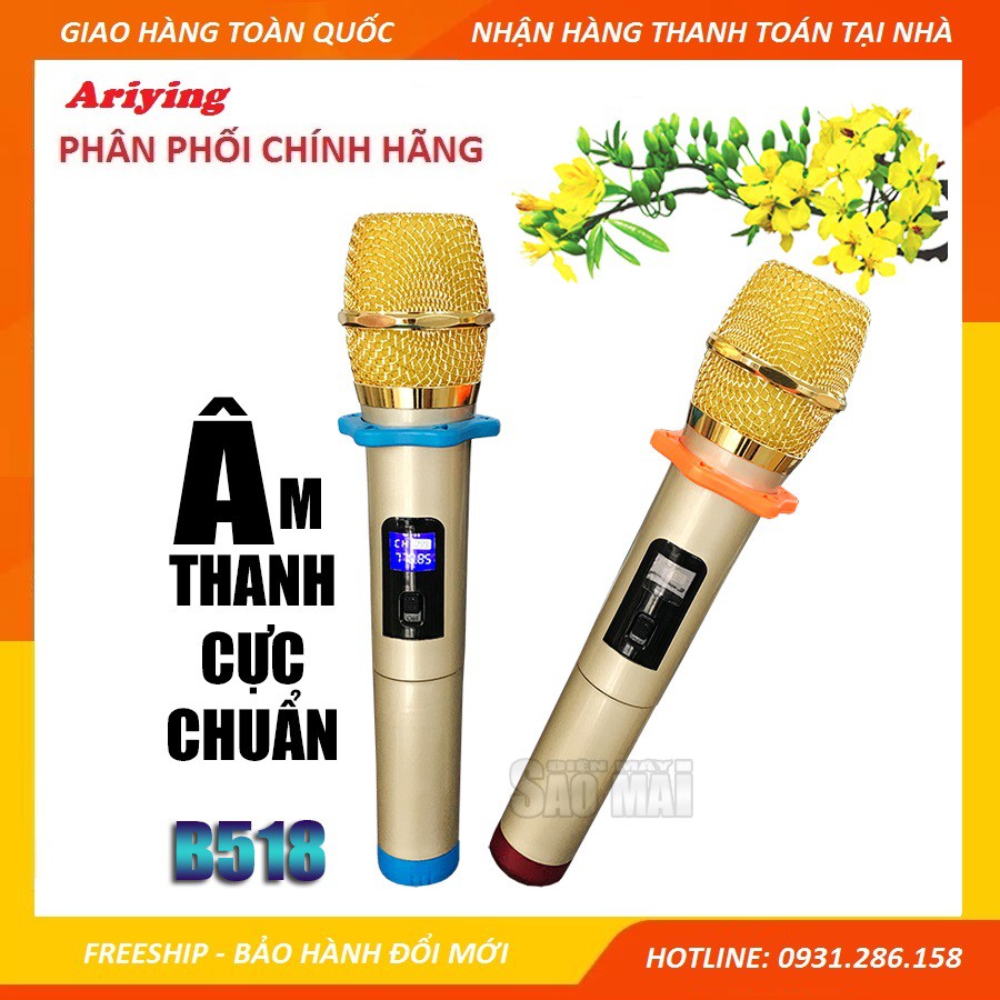 [Sóng cao UHF] Bộ micro không dây Ariying - Mic Bluetooth - Phân phối chính hãng