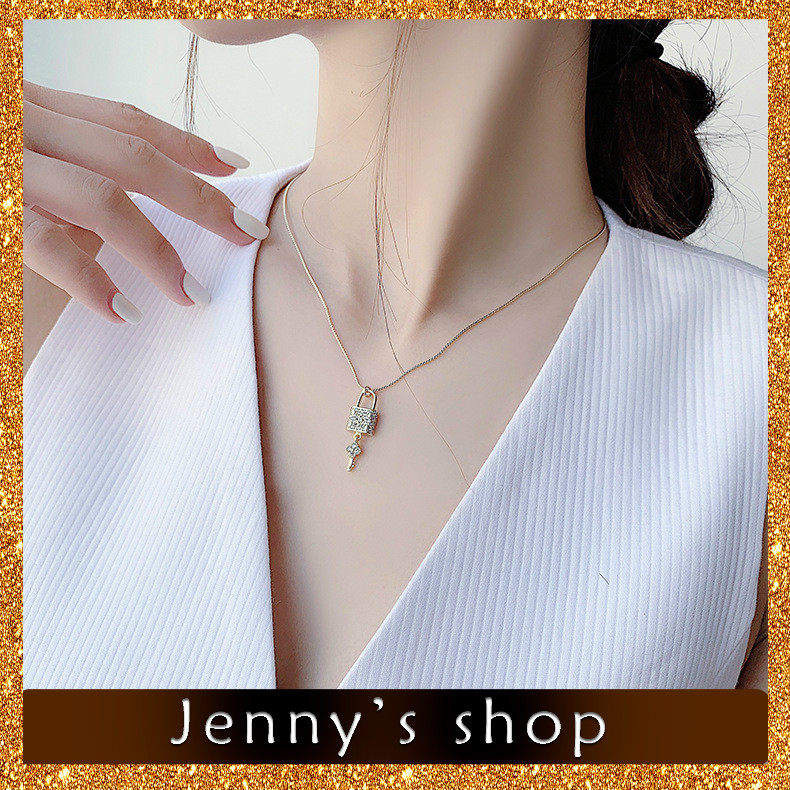 ✨Jenny’s shop✨ Vòng cổ hoa chìa khóa nữ 14k vàng thật ngắn