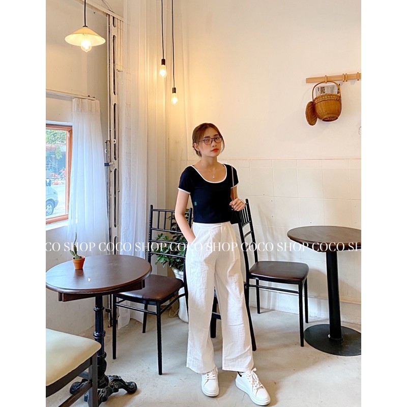 Áo Croptop U Cổ Rộng Trước Sau ( ẢNH THẬT) | BigBuy360 - bigbuy360.vn