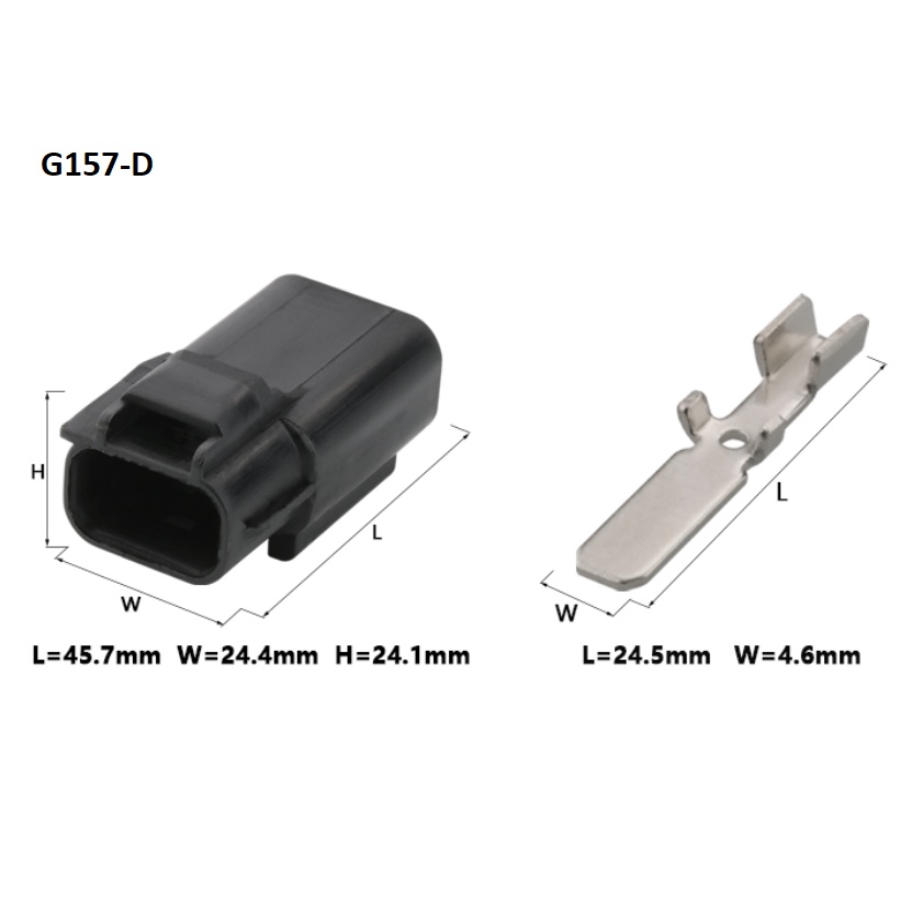 G157-Giắc cắm chống thấm ô tô 2 lỗ 4.8mm