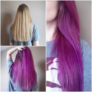 Thuốc Nhuộm Tóc Màu Tím Violet Trên Nền Tẩy Màu Mix tự nhuộm tại nhà