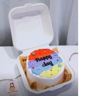 Set 50 hộp bã mía trắng đựng bánh bento cake