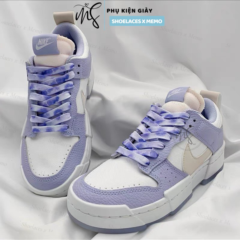 Dây Giày Loang Màu Tie Dye Purple Dùng Cho AJ1 Màu Tím