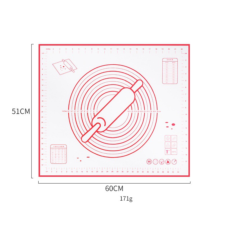 Tấm lót silicon làm bánh - 60x50cm 171g