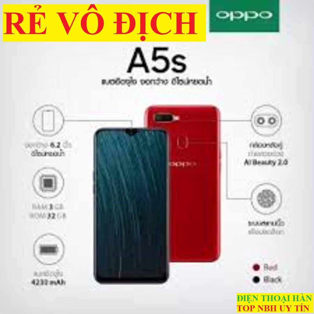 Điện thoại Oppo A5s ram 6G/128G 2sim Chính Hãng, Chiến PUBG/Liên Quân siêu mượt
