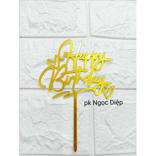 Mika chữ hpbd có 2 tim nhỏ