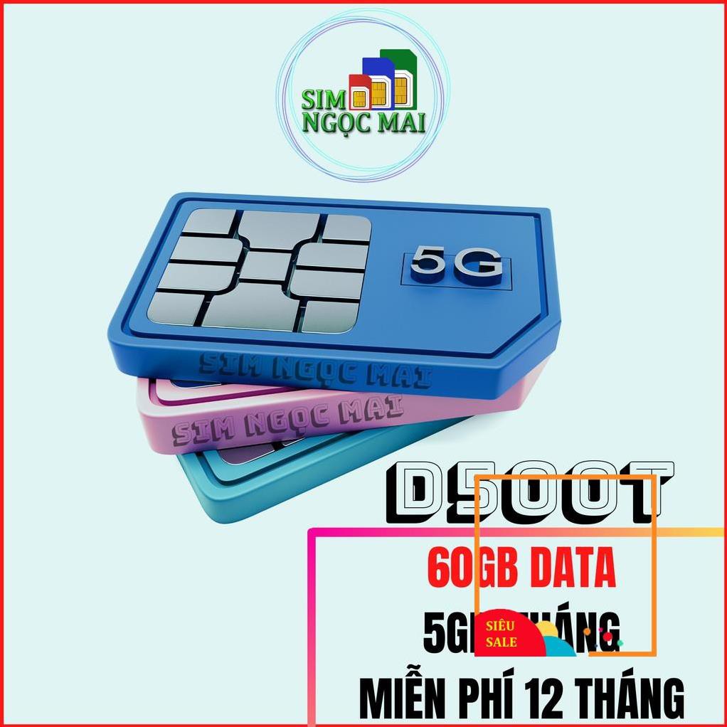 Sim 4G Vinaphone D500 , D500T Trọn Gói 1 NĂM - 60GB DATA - TỐC ĐỘ CAO - XÀI THẢ GA KHÔNG LO VỀ GIÁ - THÍCH HỢP PHÁT WIFI