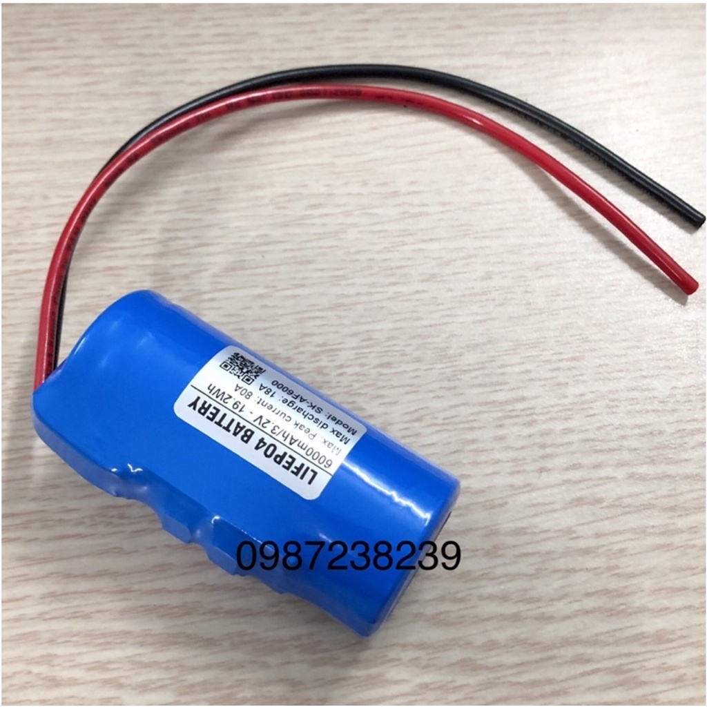 Pin  cho đèn năng lượng mặt trời 3.2V 6AH cao cấp