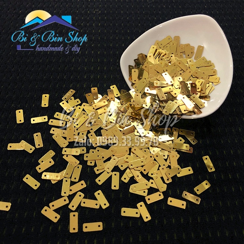 Gói 30g Kim Sa Chữ Nhật Dài Đính Kết Trang Phục Thời Trang