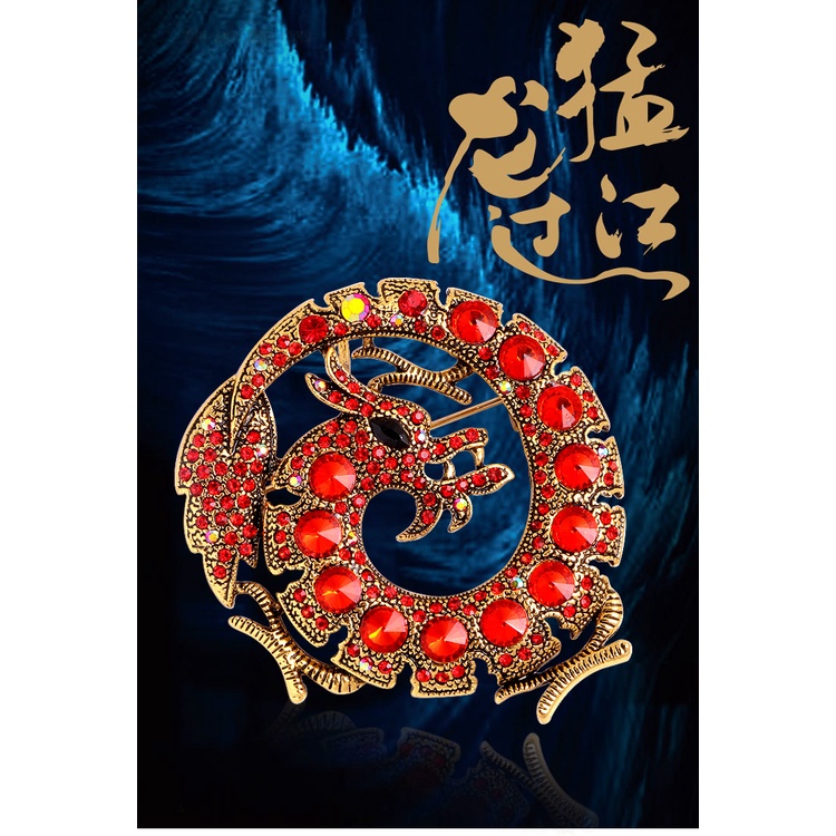 Ghim Cài Áo Hình Rồng Phong Cách Âu Mỹ Cá Tính Cho Nam