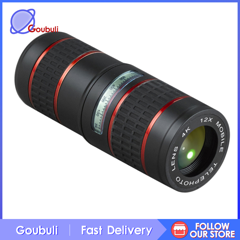 [Goubuli]12x Optical  Lens Telescope Telephoto +Clip for Mobile Cell Phone Camera