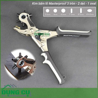 Kìm bấm lỗ 3 tròn 2 dẹt 1 oval Masterproof – Đức