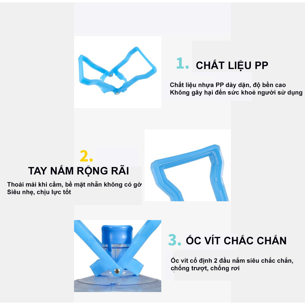 Quai Xách Bình Nước 20 Lít, Tay Xách Kẹp Bình Nước Dễ Dàng Tiện Lợi | BigBuy360 - bigbuy360.vn