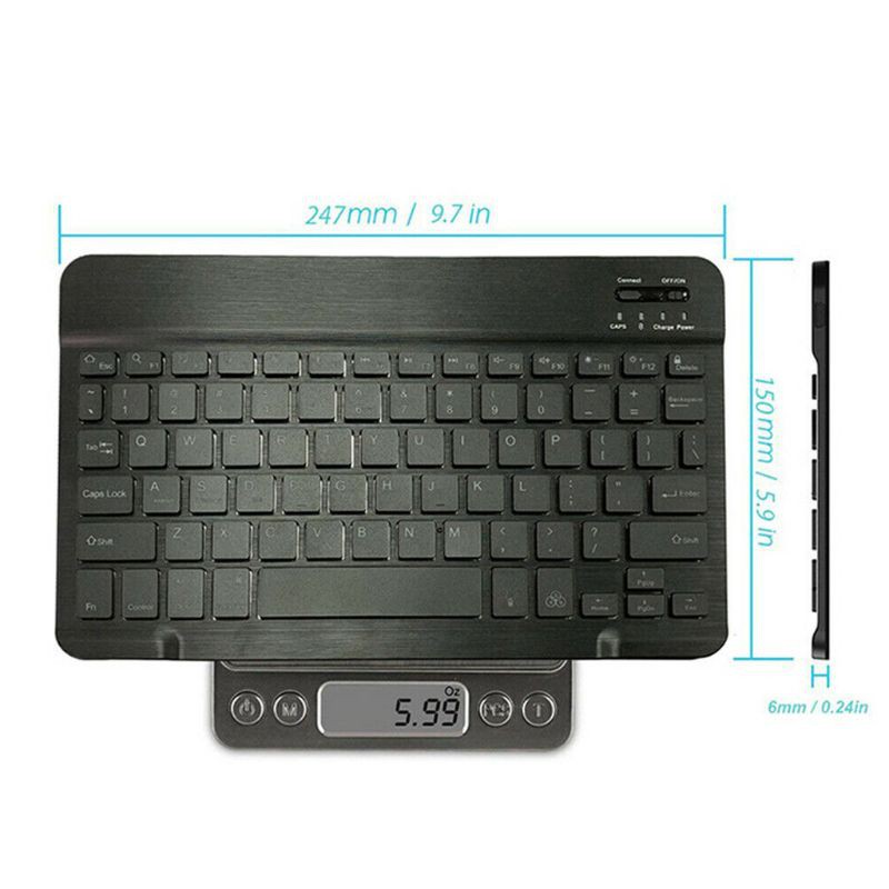 Bàn phím không dây hỗ trợ Bluetooth tích hợp đèn LED 7 màu xinh xắn dành cho iPad iPhone Laptop PC