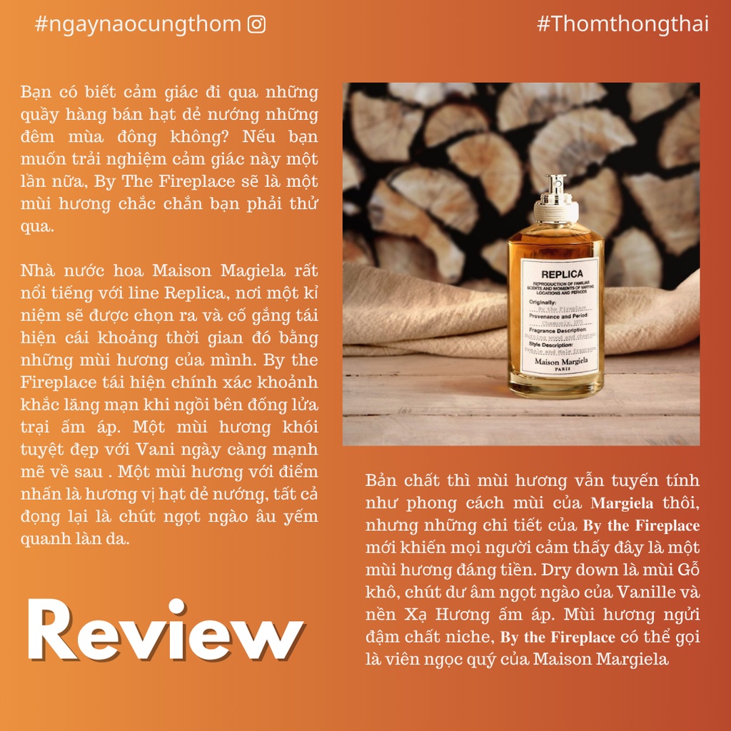 Thơm một chút - Nước hoa Replica By the fireplace