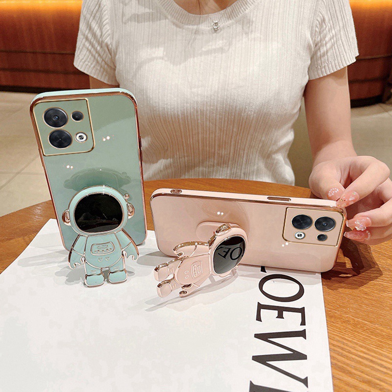 Ốp Điện Thoại Có Giá Đỡ Hình Phi Hành Gia Cho OPPO Reno8 T Reno7 4G Reno 8 7 F21 Pro