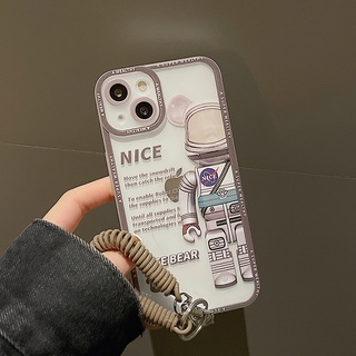 Ốp Điện Thoại Trong Suốt Chống Sốc In Hình Gấu Hoạt Hình Cho iphone 12promax/13pro/11/xr/xs/max/6/7/8plus