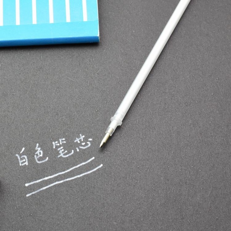Set 2 tấm 50 lõi bút viết chữ thư pháp ngòi 0.8 Mm màu vàng / trắng / bạc / đen