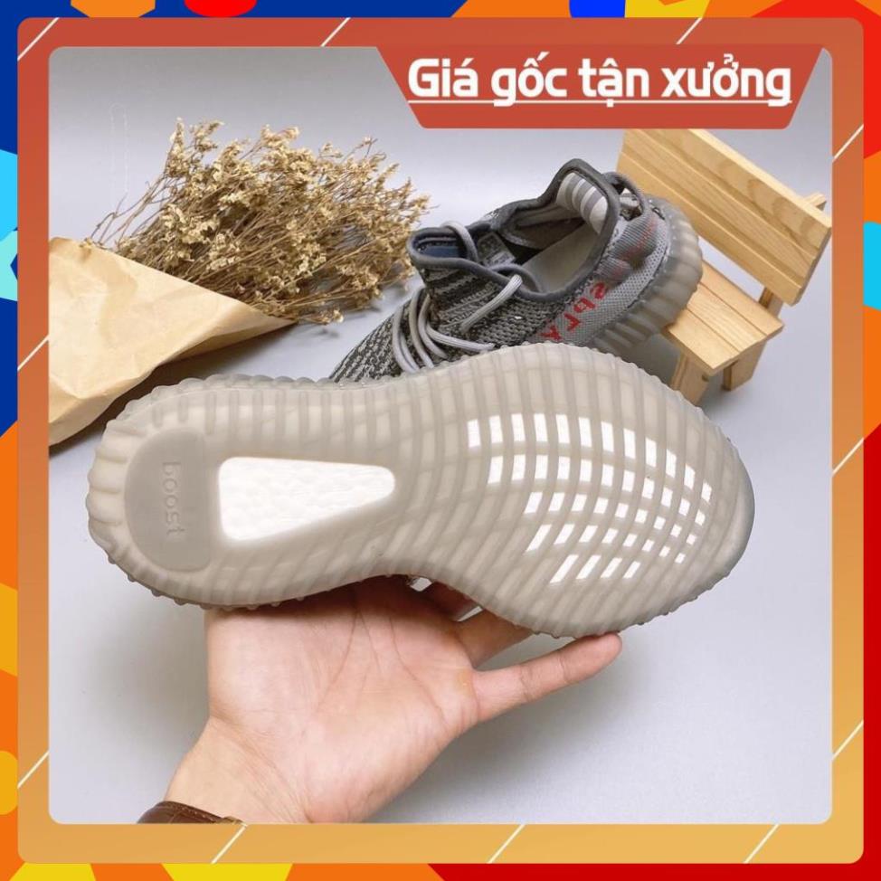 [Freeship+ Hàng Xịn] Giày yz 350 xám chữ đỏ, Giày Sneaker 350 thể thao Full box bill