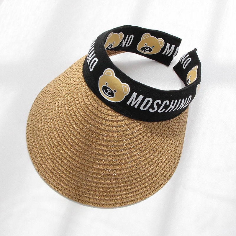 (Bán Buôn Sỉ) Mũ lưỡi trai nón cói bé trai bé gái rộng vành Moschino hàng Quảng Châu