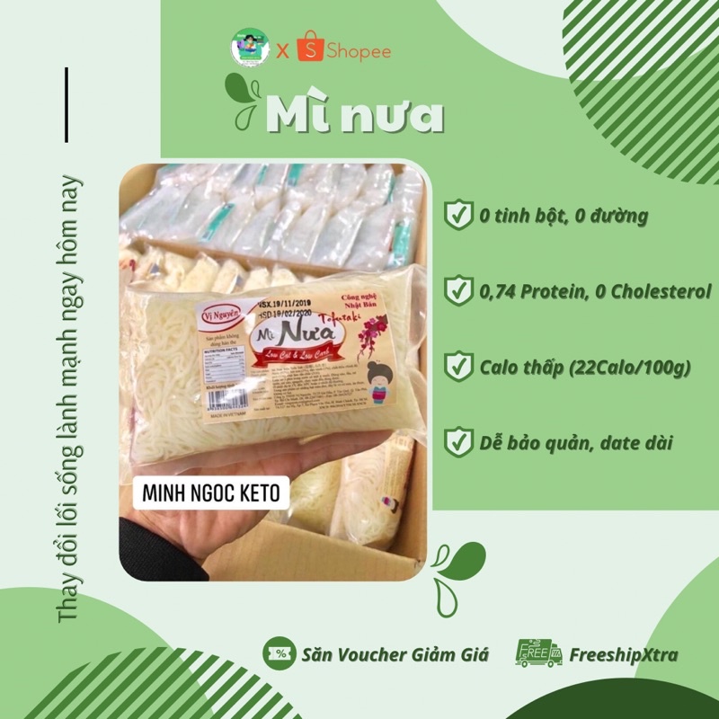 Mì Nưa Vị Nguyên - For Keto/Das/Lowcarb