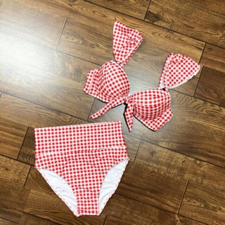 Bikini caro đỏ cánh tiên